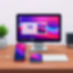 A seamless connection between a smartphone and a computer screen