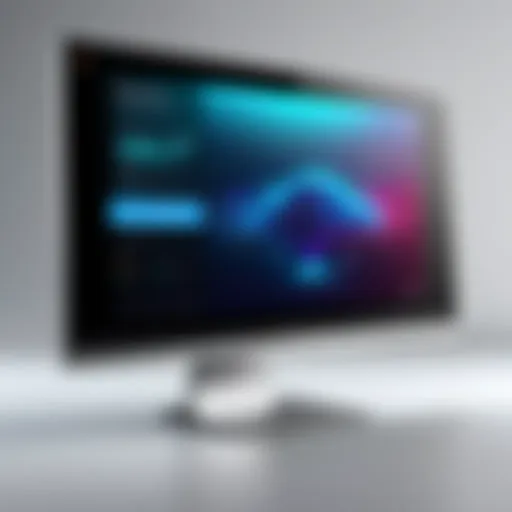 Overview of a modern smart monitor showcasing its sleek design