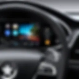 Sleek user interface of the Apple Car app