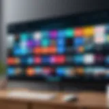 A sleek interface of an online TV app showcasing various shows
