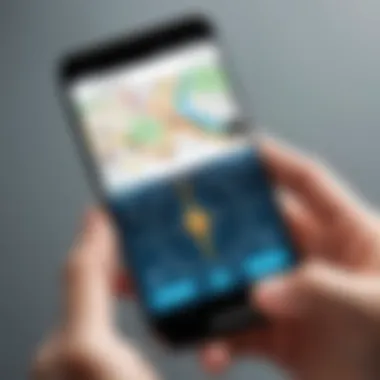 Ease of Navigation in Smartphones An individual easily navigating through a smartphone app