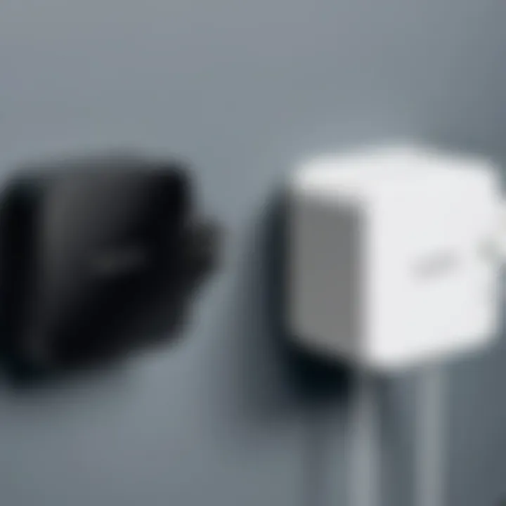 Side-by-side comparison of different wall chargers