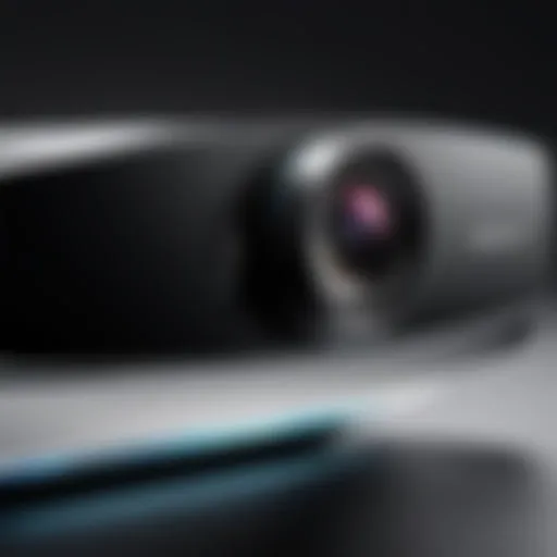 A high-definition ultrawide webcam showcasing its sleek design and lens