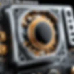Close-up view of the intricate design of 1More quad driver technology