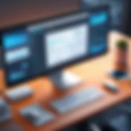 A digital workspace showcasing various collaboration tools.