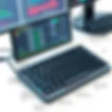 Detailed view of a high-performance server keyboard showcasing advanced features