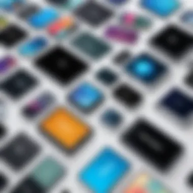Diverse Applications of Mini Digital Frames An array of mini digital frames in various settings.