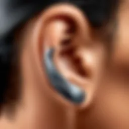 Close-up of the Samsung Galaxy Earpiece showcasing design elements