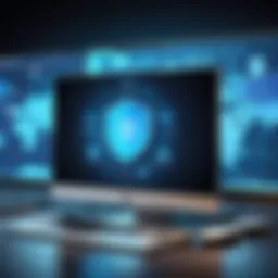 Visual representation of VPN technology safeguarding internet activity