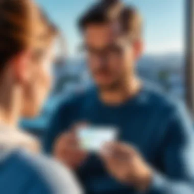 A parent examining location data on a smartphone