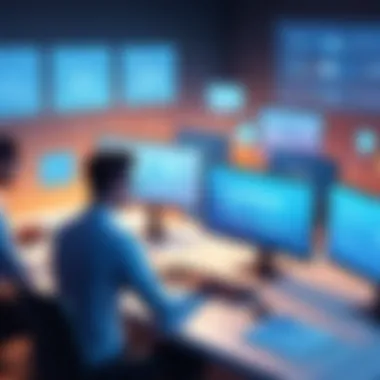 An abstract depiction of privacy concerns within a digital workspace.