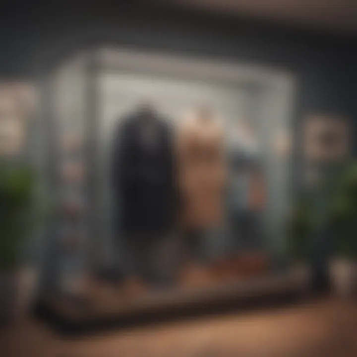 Vintage clothing boutique display