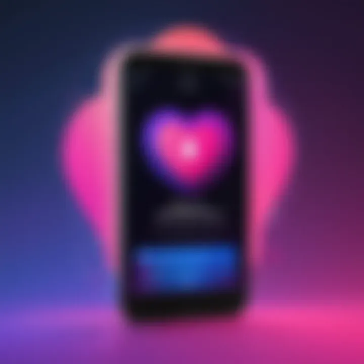 Illustration depicting security measures in dating app usage