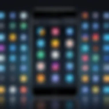 A smartphone displaying various voice playback app icons