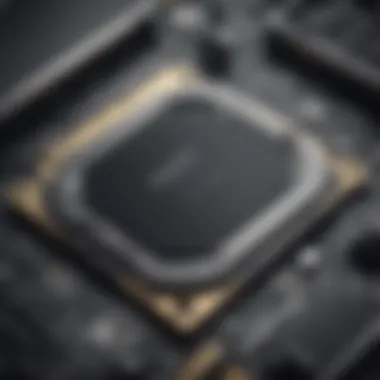 Cutting-Edge Processor Powering Laptops Illustration of advanced laptop processor