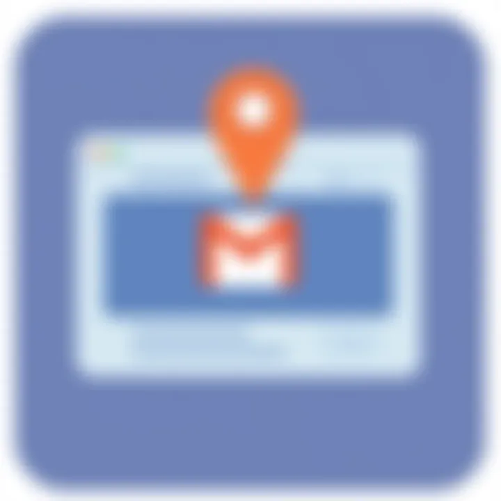 Gmail interface showcasing device location features