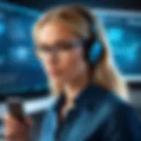 Illustration showing secure online communication