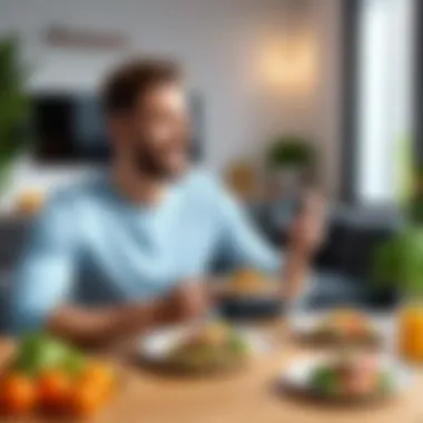 Consumer Experience and Satisfaction Person enjoying a Fresh N Lean meal in a relaxed setting