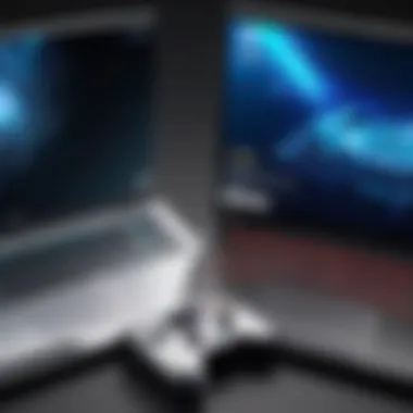 Gaming Laptop vs Console: A Visual Comparison Side-by-side comparison of a gaming laptop and a gaming console