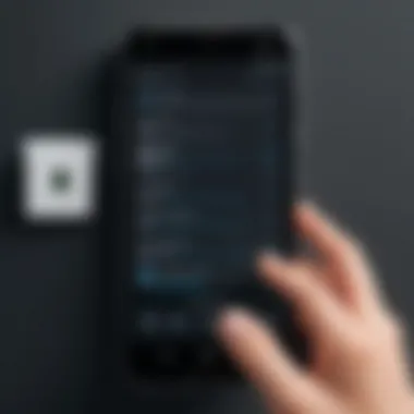 User Interface of the GE Smart Switch Add-On User interface of the GE Smart Switch Add-On displayed on a smartphone app.