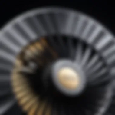 A close-up view of the fan blades demonstrating craftsmanship