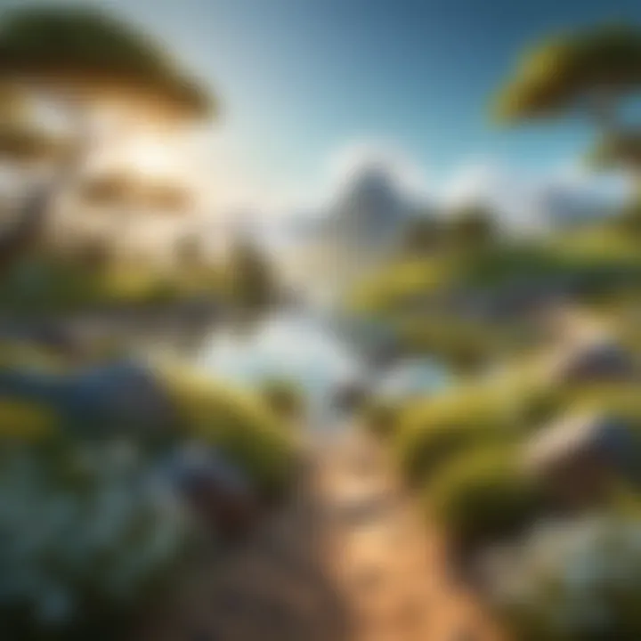 A serene virtual landscape for relaxation