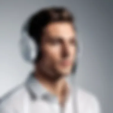 Immersive Listening Experience An individual enjoying a serene moment with absolute silence headphones