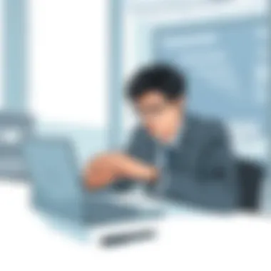 Usability in Action User interacting with the Surface Go in a professional setting