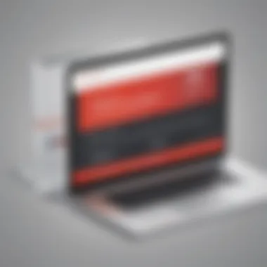 Illustration of laptop screen displaying adblock software installation process