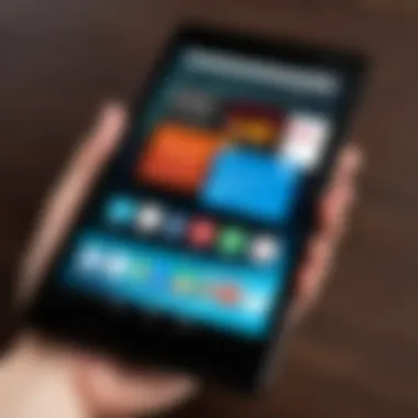 Kindle Fire with Google Play Interface Kindle Fire showcasing Google Play interface