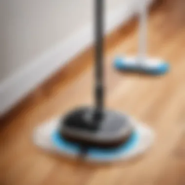 iRobot Braava Mop Effectively Cleaning Hardwood Floor iRobot Braava Mop in action on a hardwood floor