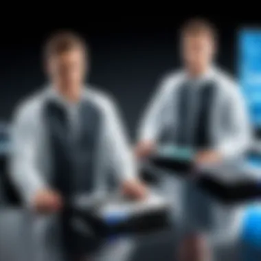 Professional Cloning Techniques Illustration showcasing IT professional cloning a USB drive