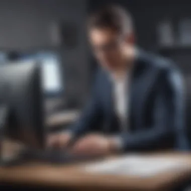 IT Professional Procedure Illustration representing IT professional deleting account