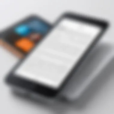 Kindle App on iPhone iPhone displaying Kindle app with book library