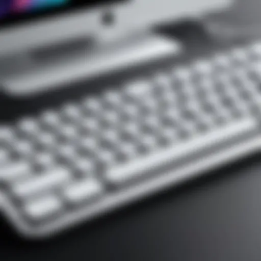 Elegant large Apple keyboard showcasing its sleek design.