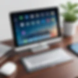 Remote desktop interface on an iPad showcasing various applications