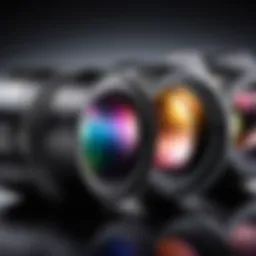 A variety of Lumix Micro Four Thirds lenses showcasing their unique designs and features.