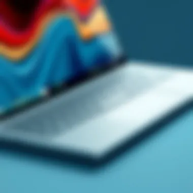 Close-up view of Microsoft Surface Laptop i5 showcasing its sleek design