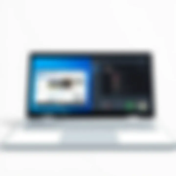 Display of Microsoft Surface Laptop i5 with various applications open