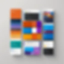 Color palette showcasing Microsoft theme options