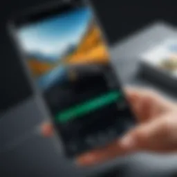 A smartphone displaying a photo transfer application interface