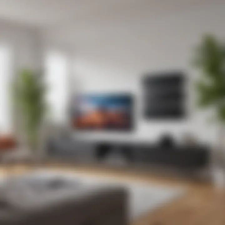 Modern living room setup for enjoying ad-free YouTube TV