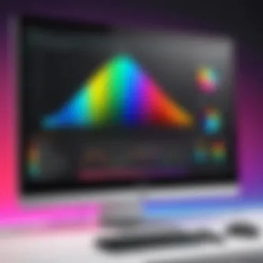 Vibrant color spectrum showcasing monitor capabilities