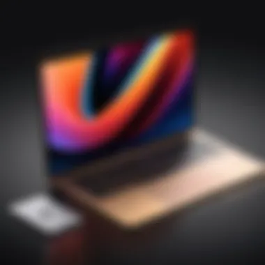 Elegant Design and Display of MacBook A sleek MacBook showcasing its design and display