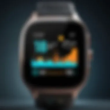 Smartwatch Fitness Tracking Features Smartwatch displaying fitness data during a workout