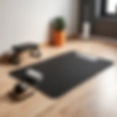 Flexible workout space featuring mats and accessories