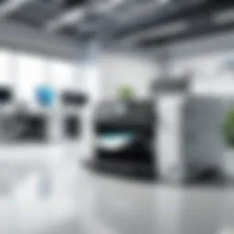 High-capacity printer in a large office environment