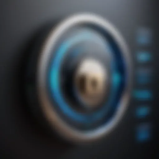 Secure password vault interface illustration