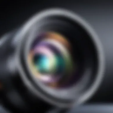 Detail of a Superior Portrait Lens Close-up of a Sony lens ideal for portrait photography