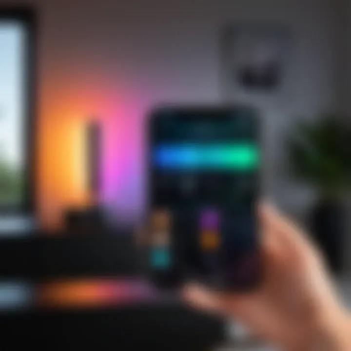 User interface of Philips Hue app